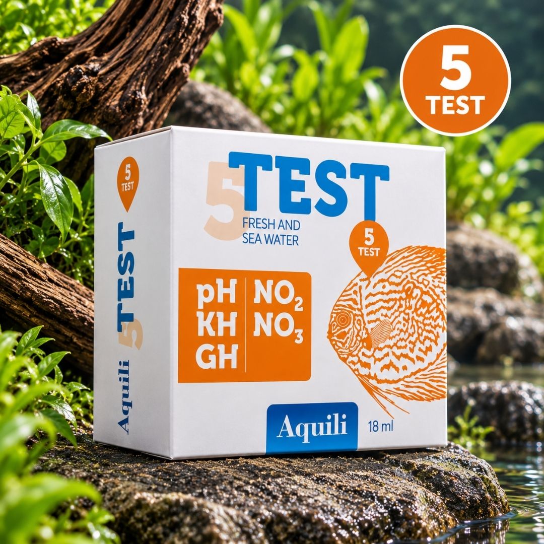 Aquili Test 5 in 1 : pH GH KH NO2 NO3 | BettaDream