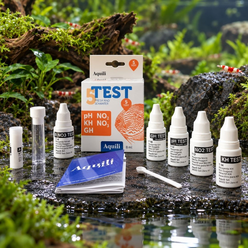 Aquili Test 5 in 1 : pH GH KH NO2 NO3 | BettaDream